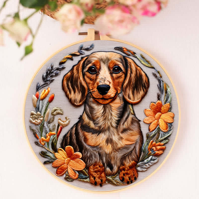Rubbyoo Embroidery Kit - Dachshund Puppy - image 4