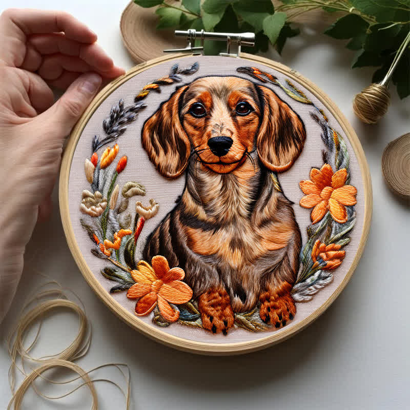 Rubbyoo Embroidery Kit - Dachshund Puppy - image 6