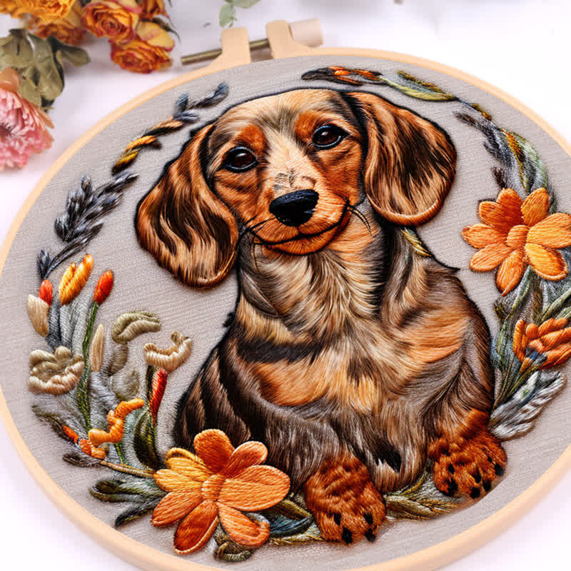 Rubbyoo Embroidery Kit - Dachshund Puppy - image 7