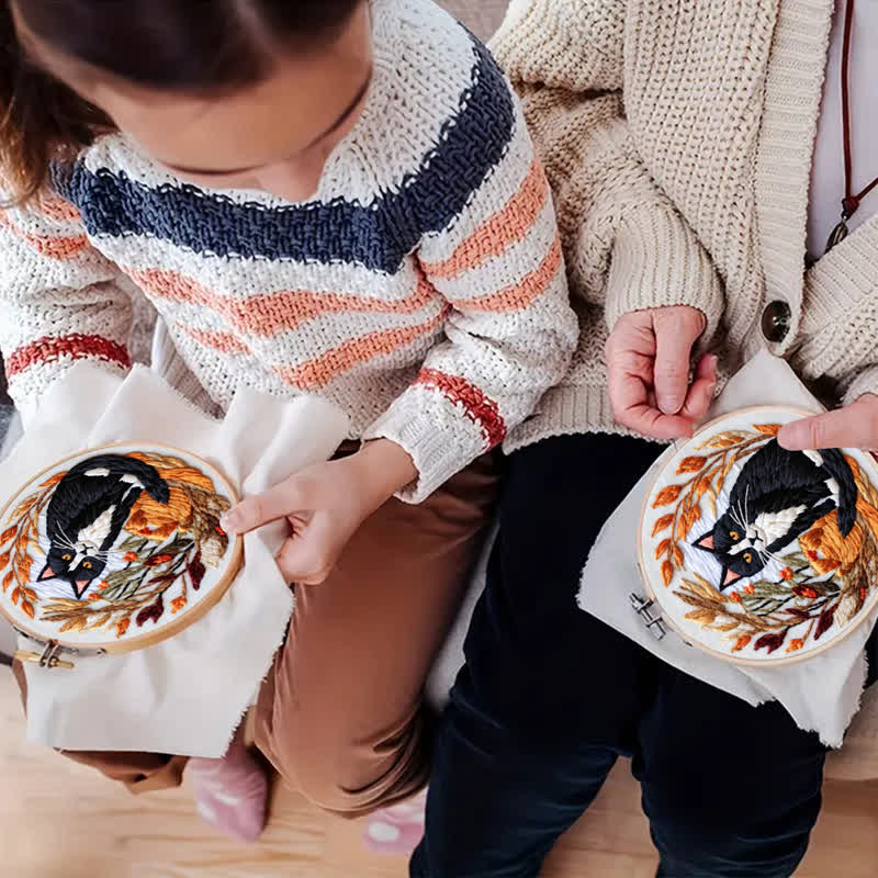 Rubbyoo Embroidery Kit - Autumn Cat - image 7