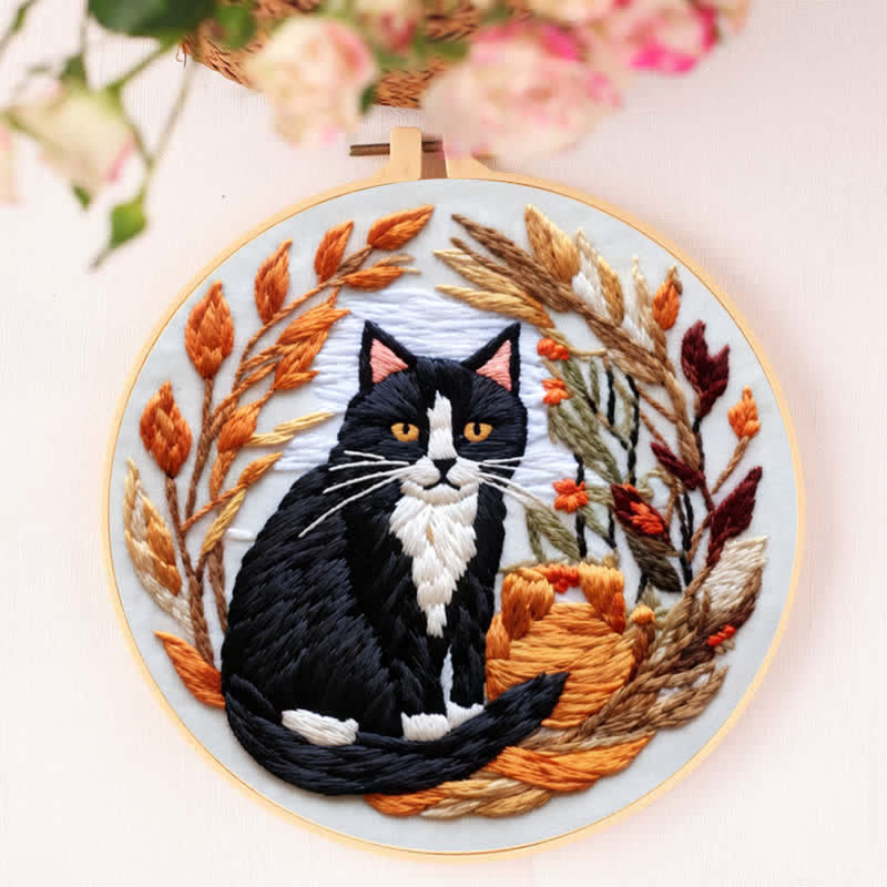Rubbyoo Embroidery Kit - Autumn Cat - image 3