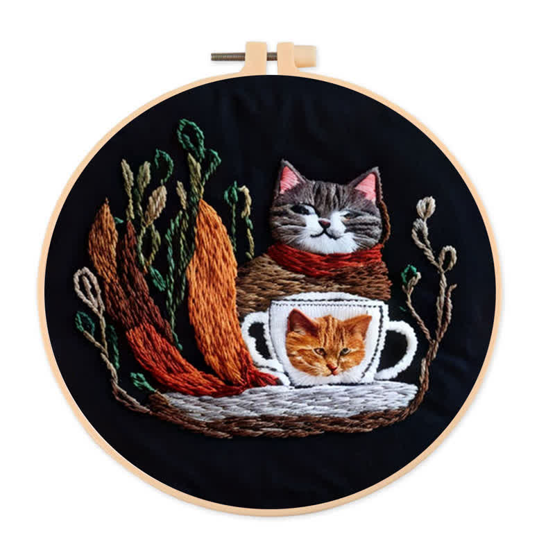 Rubbyoo Embroidery Kit - Cute Cat - image 0