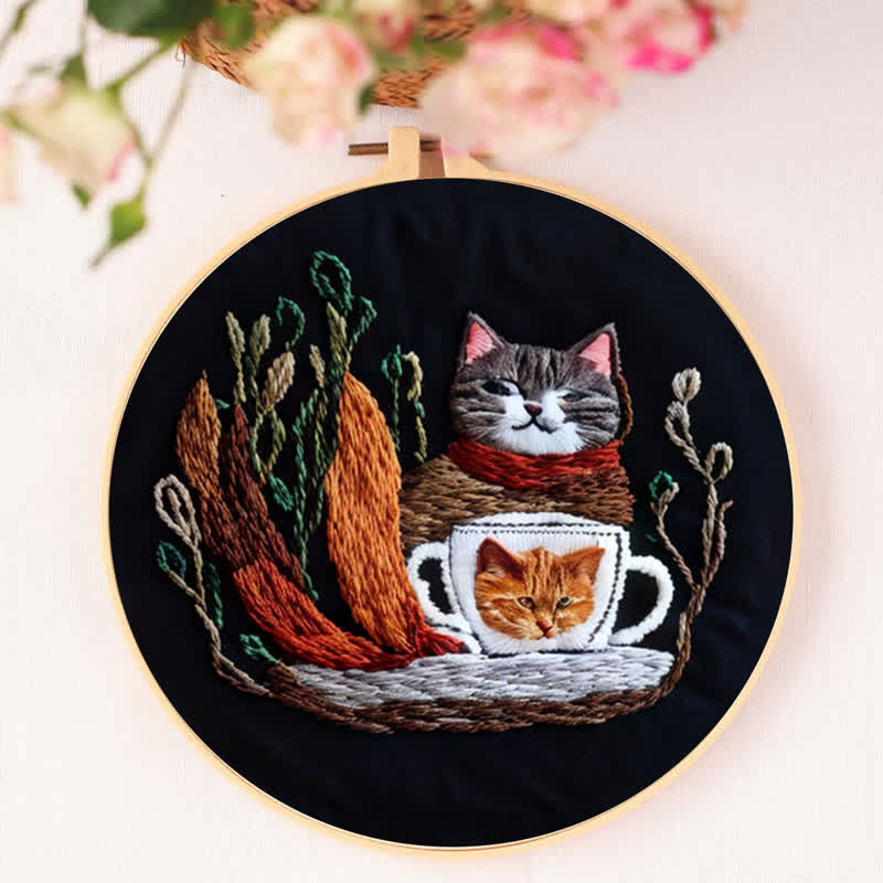 Rubbyoo Embroidery Kit - Cute Cat - image 2