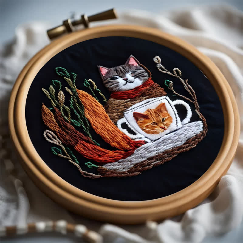 Rubbyoo Embroidery Kit - Cute Cat - image 5