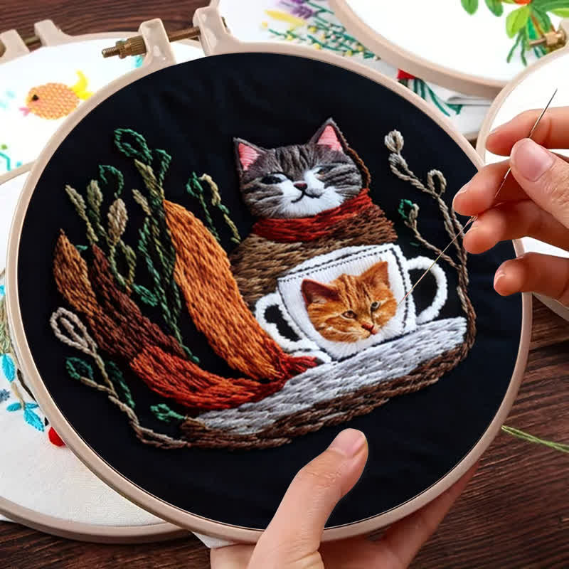 Rubbyoo Embroidery Kit - Cute Cat - image 7