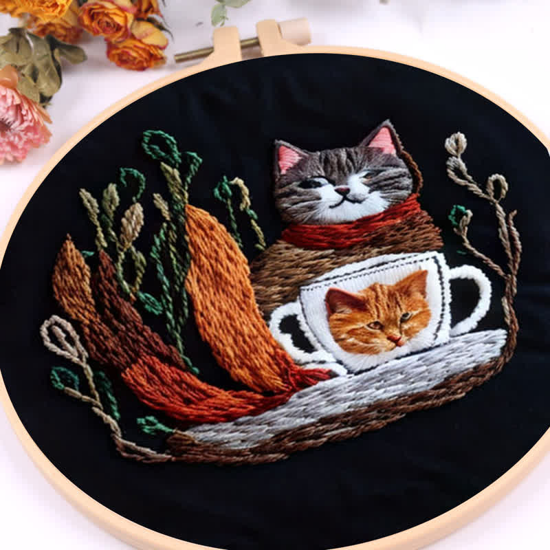 Rubbyoo Embroidery Kit - Cute Cat - image 4