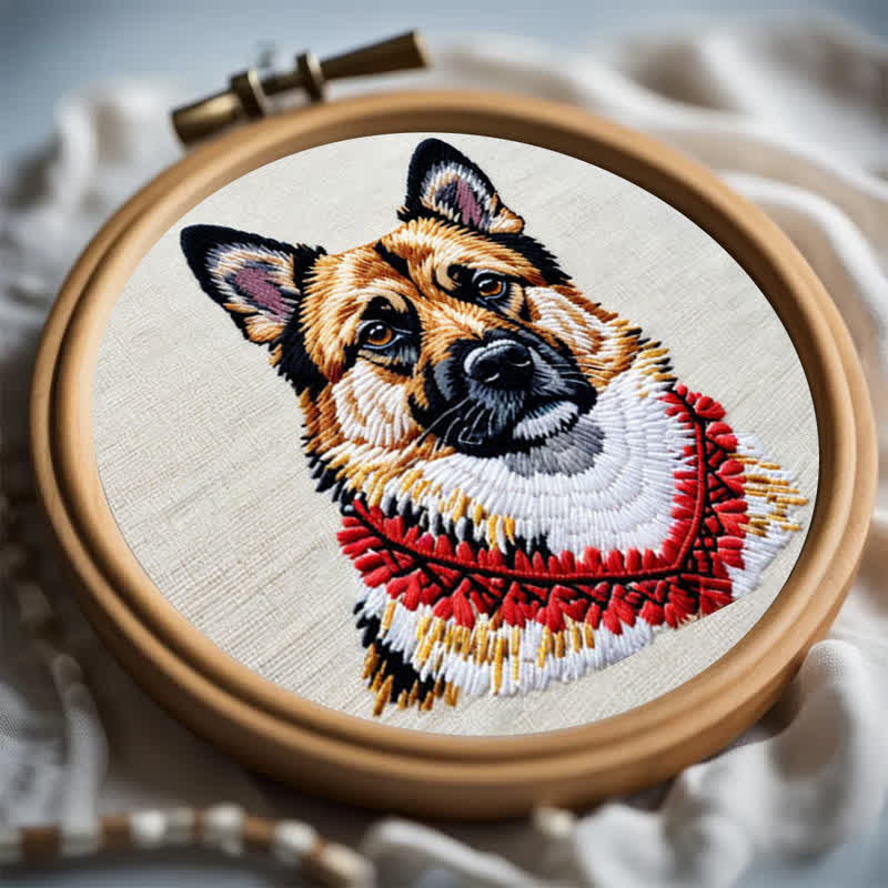 Rubbyoo Embroidery Kit - German Shepherd - image 4