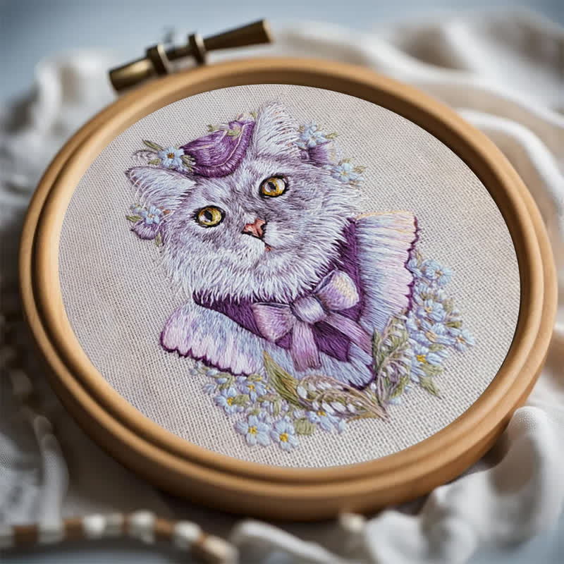 Rubbyoo Embroidery Kit - Elegant Kitten - image 4