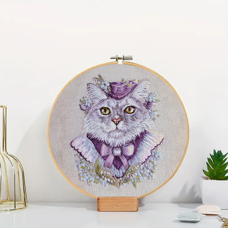 Rubbyoo Embroidery Kit - Elegant Kitten - image 1