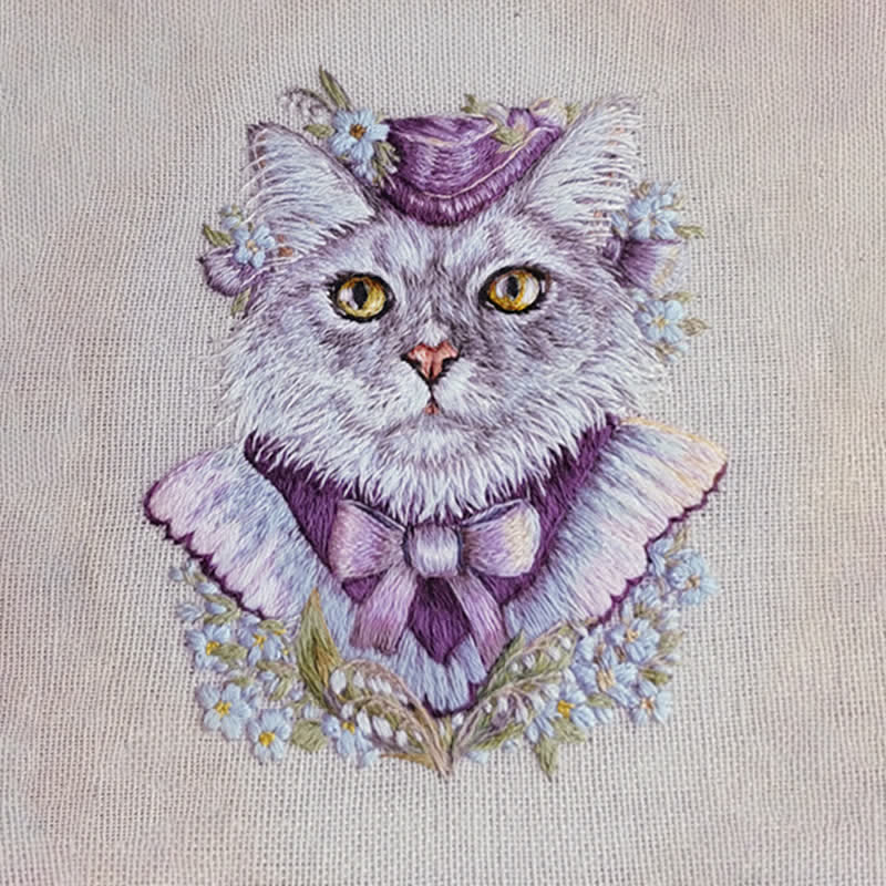 Rubbyoo Embroidery Kit - Elegant Kitten - image 9