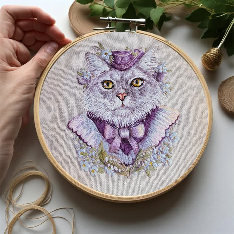 Rubbyoo Embroidery Kit - Elegant Kitten - image 6