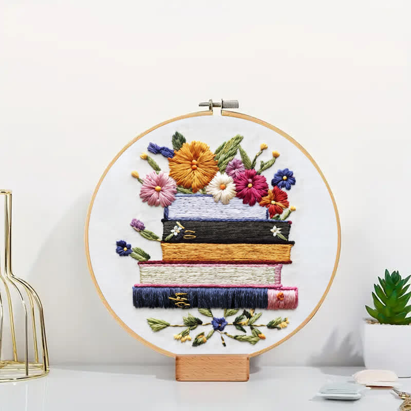 Rubbyoo Embroidery Kit - Bookish And Floral - image 1