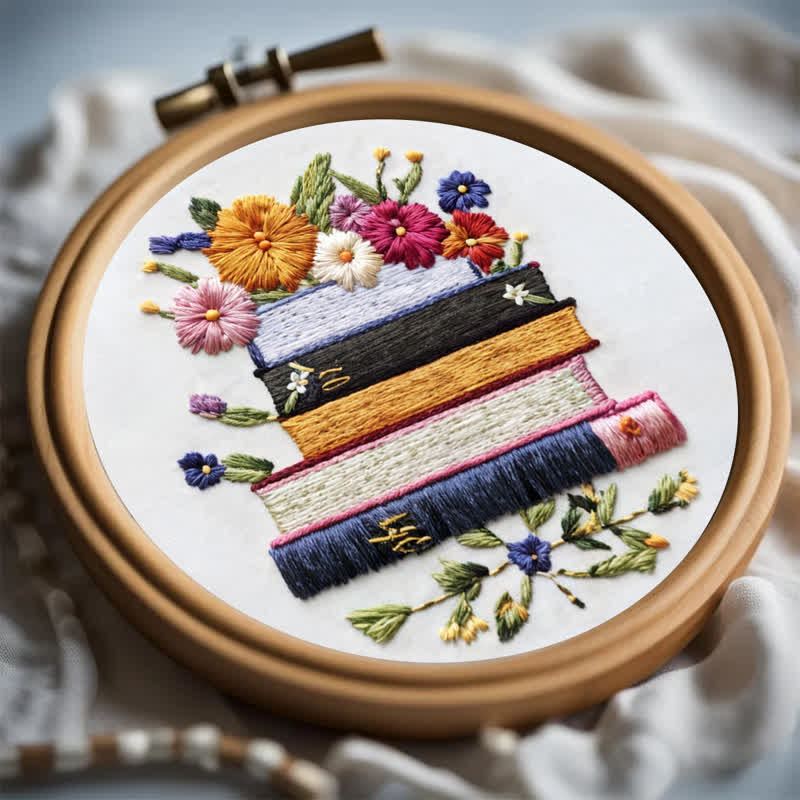 Rubbyoo Embroidery Kit - Bookish And Floral - image 4