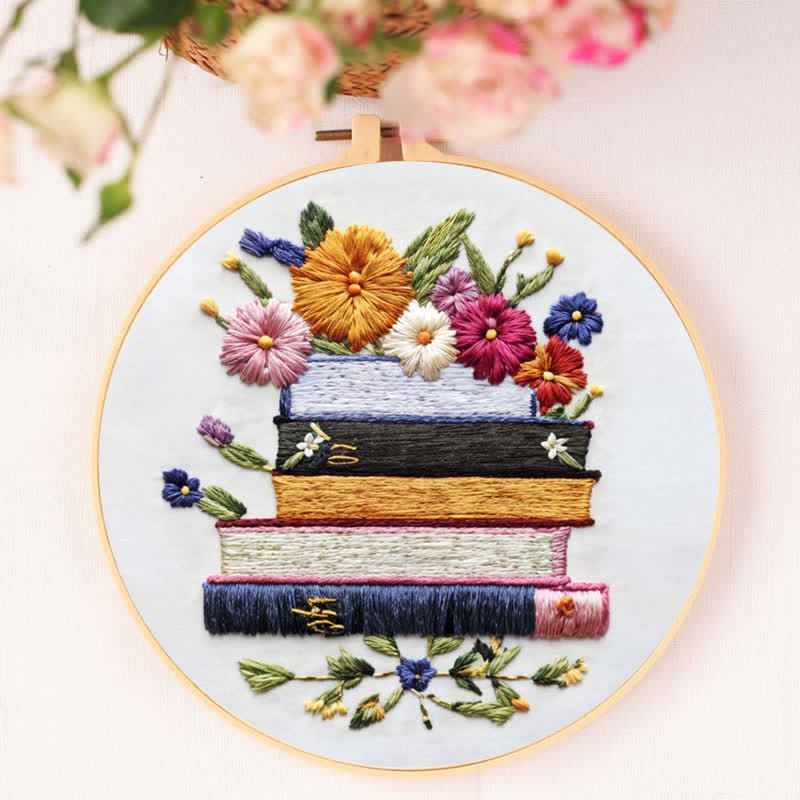 Rubbyoo Embroidery Kit - Bookish And Floral - image 3