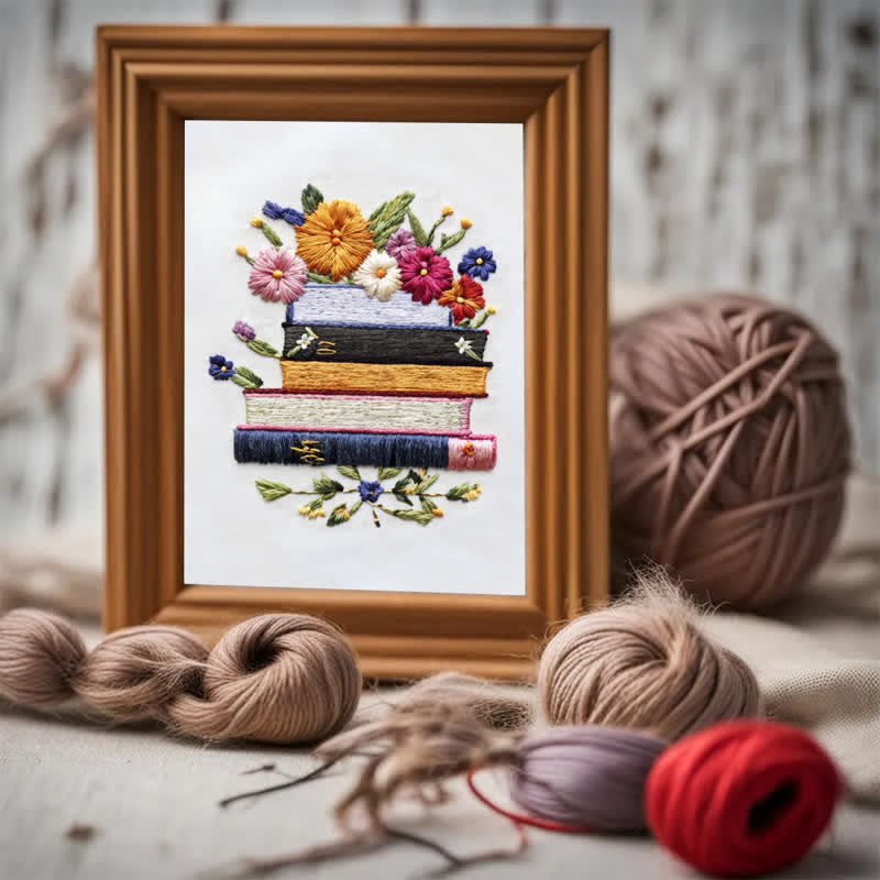 Rubbyoo Embroidery Kit - Bookish And Floral - image 2