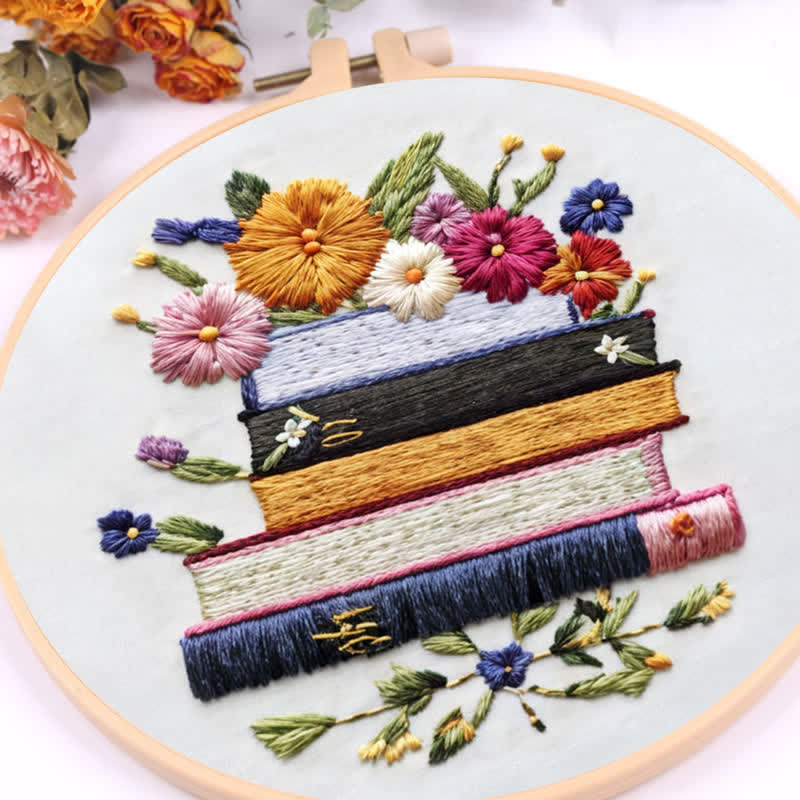 Rubbyoo Embroidery Kit - Bookish And Floral - image 6