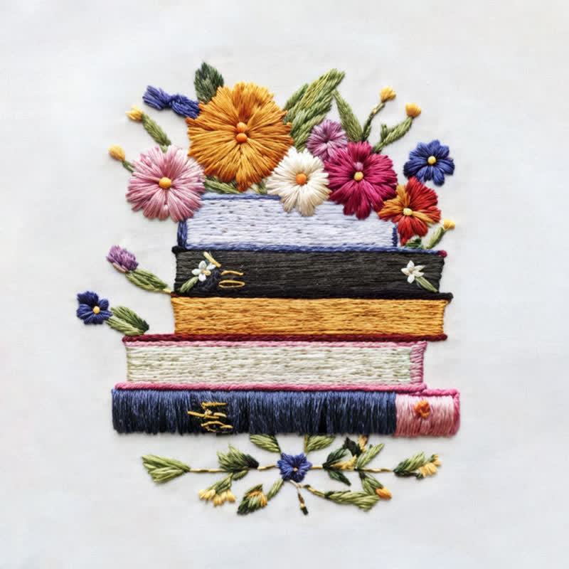 Rubbyoo Embroidery Kit - Bookish And Floral - image 9