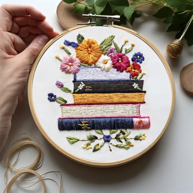 Rubbyoo Embroidery Kit - Bookish And Floral - image 5