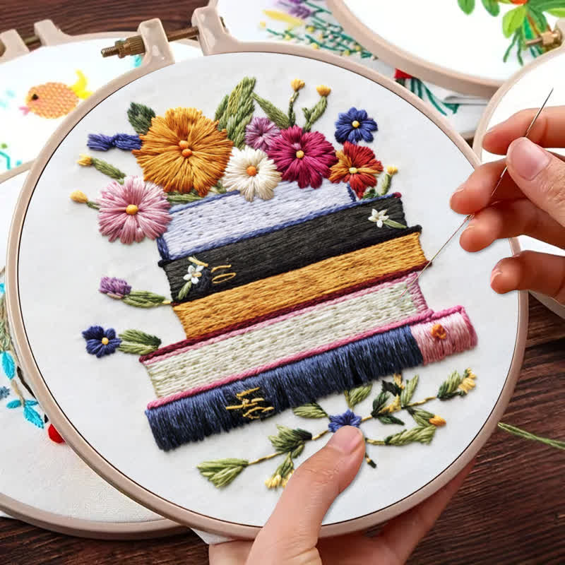 Rubbyoo Embroidery Kit - Bookish And Floral - image 7