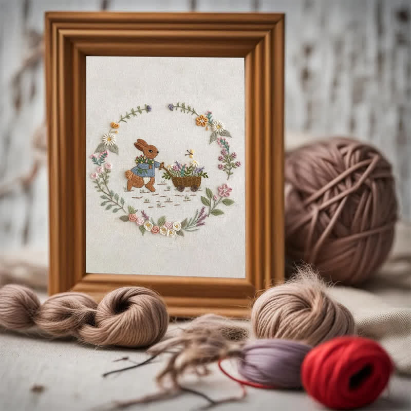 Rubbyoo Embroidery Kit - Garden Rabbit - image 3