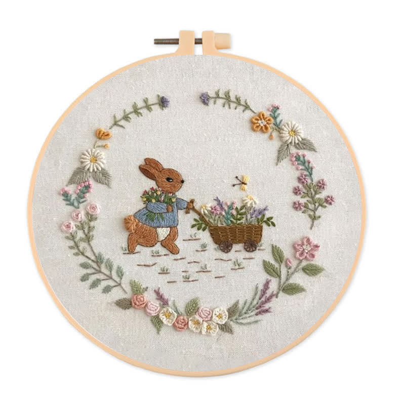 Rubbyoo Embroidery Kit - Garden Rabbit - image 0