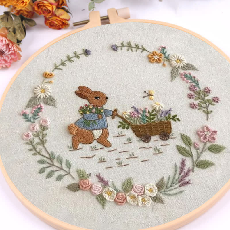Rubbyoo Embroidery Kit - Garden Rabbit - image 6
