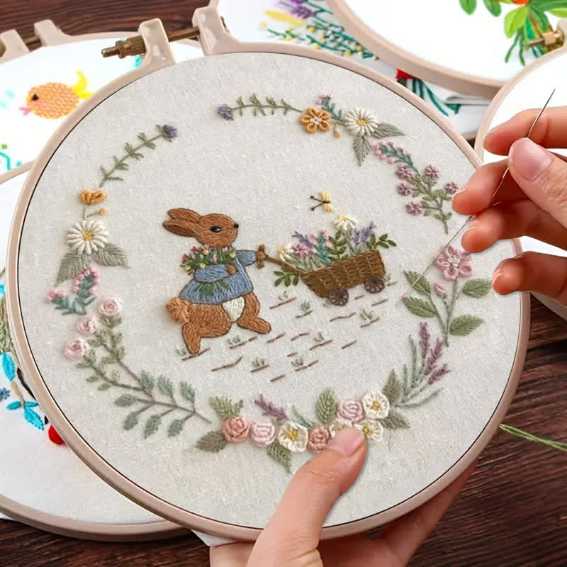 Rubbyoo Embroidery Kit - Garden Rabbit - image 7