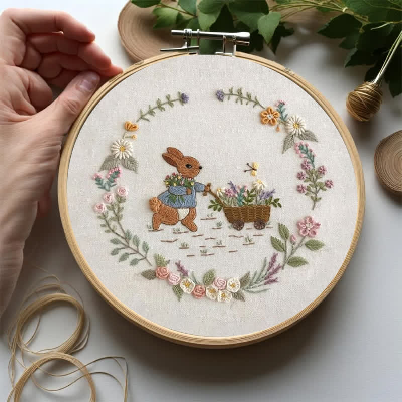 Rubbyoo Embroidery Kit - Garden Rabbit - image 5