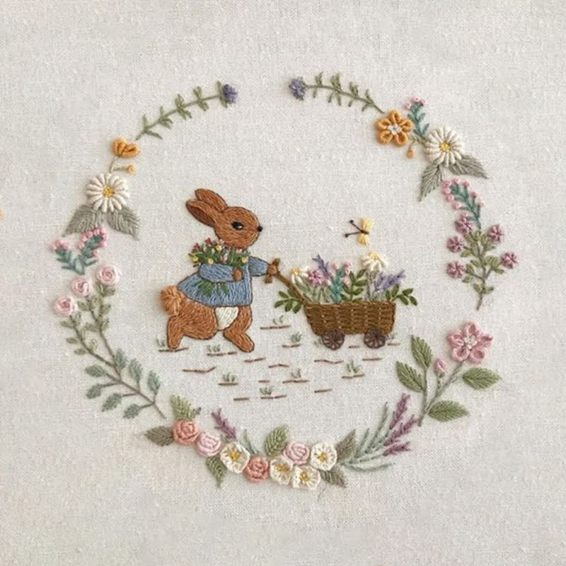 Rubbyoo Embroidery Kit - Garden Rabbit - image 9
