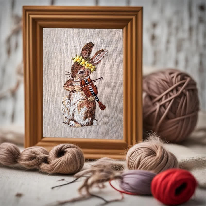 Rubbyoo Embroidery Kit - Rabbit Playing Violin - image 3