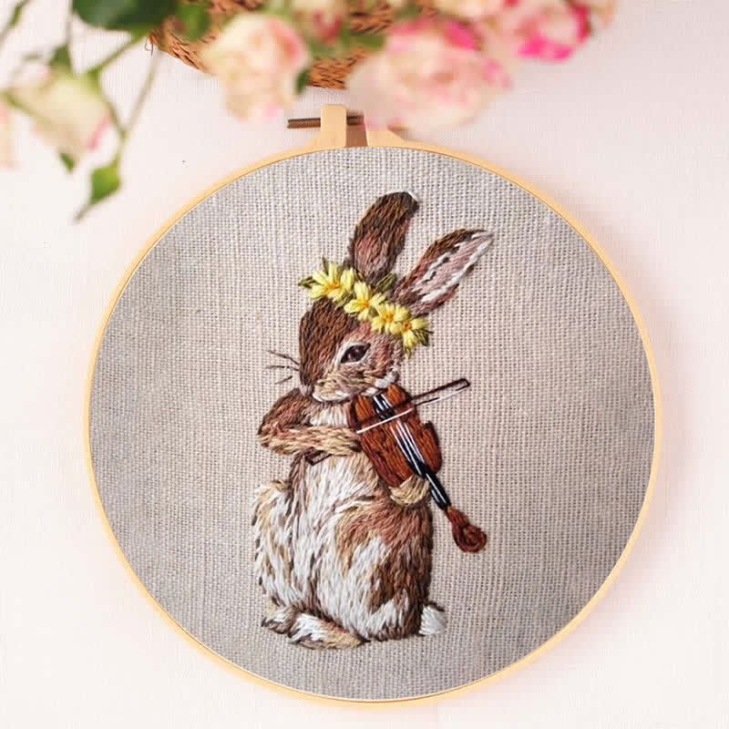Rubbyoo Embroidery Kit - Rabbit Playing Violin - image 2