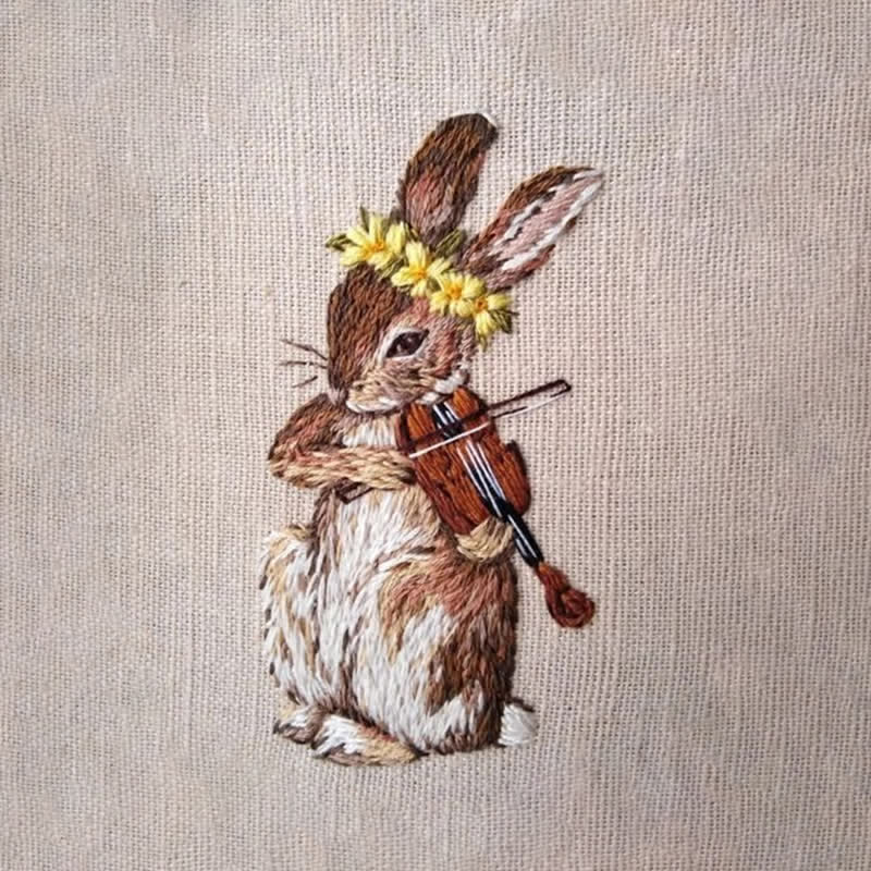 Rubbyoo Embroidery Kit - Rabbit Playing Violin - image 9