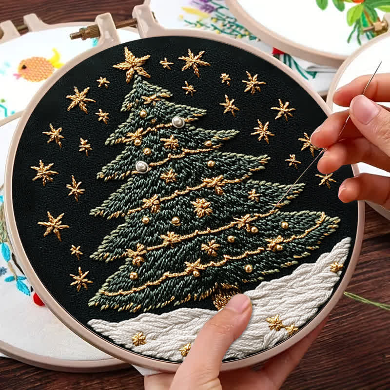 Rubbyoo Embroidery Kit - Christmas tree3 - image 7