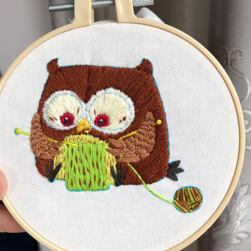 Rubbyoo Embroidery Kit - Cute Owl - image 1