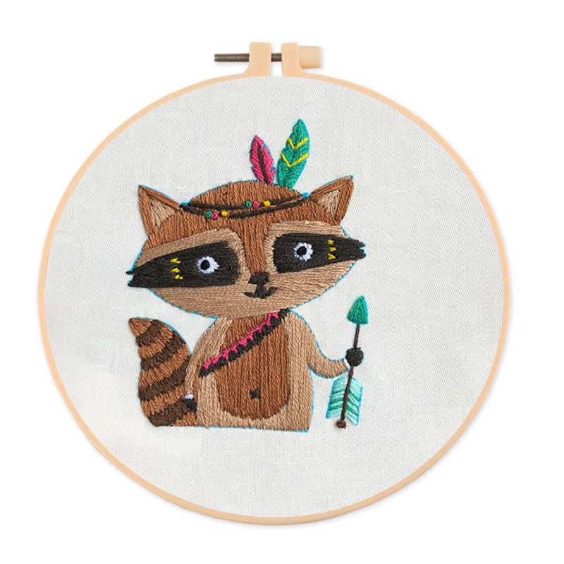 Rubbyoo Embroidery Kit - Raccoon Cub - image 0