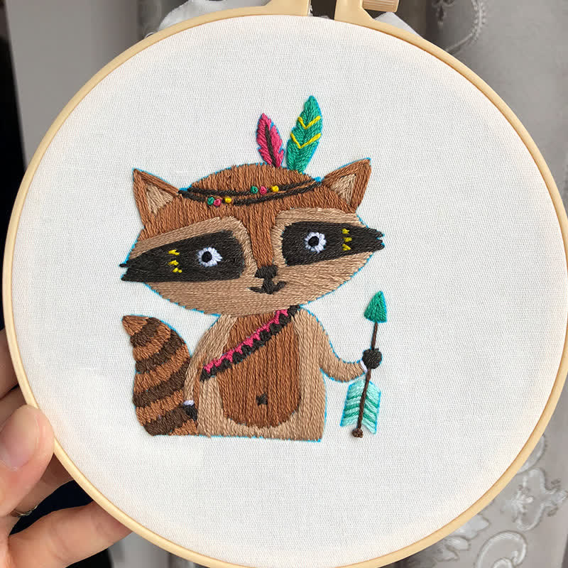 Rubbyoo Embroidery Kit - Raccoon Cub - image 1
