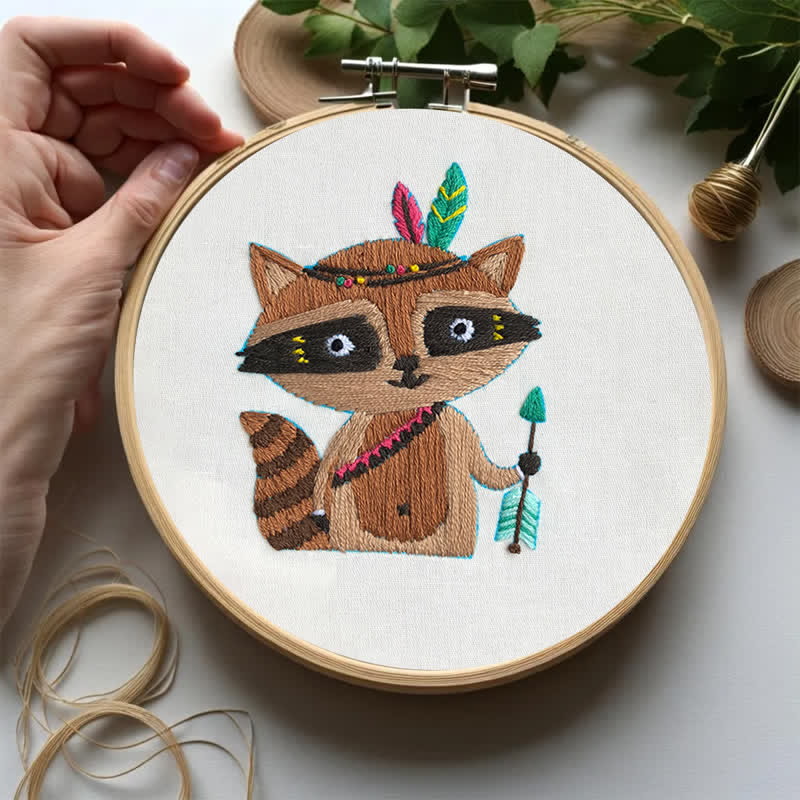 Rubbyoo Embroidery Kit - Raccoon Cub - image 6