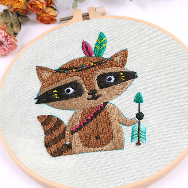 Rubbyoo Embroidery Kit - Raccoon Cub - image 8