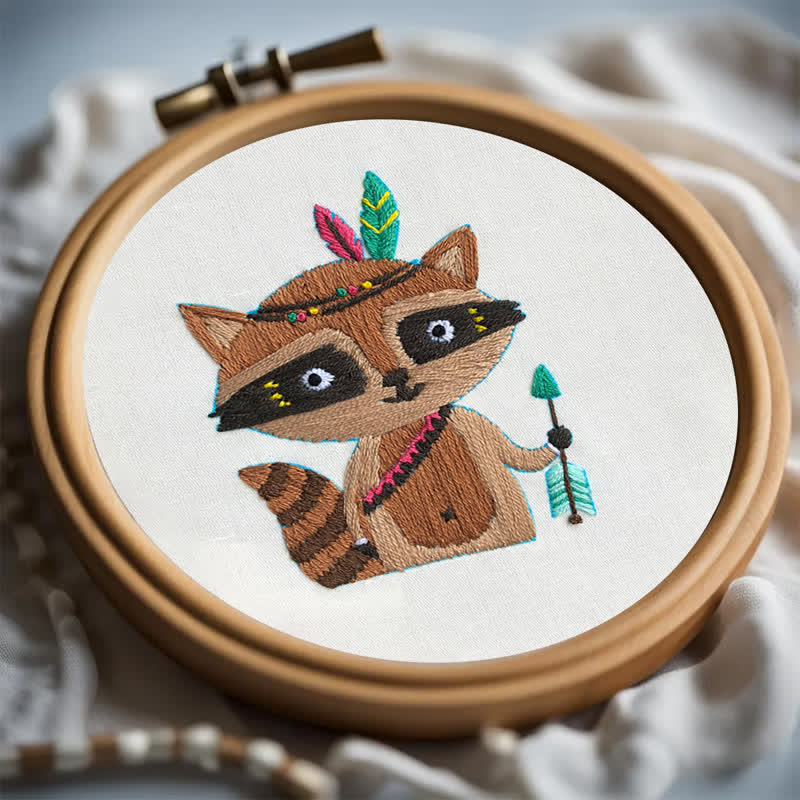 Rubbyoo Embroidery Kit - Raccoon Cub - image 7