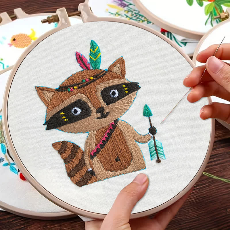 Rubbyoo Embroidery Kit - Raccoon Cub - image 9