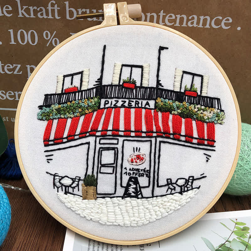 Rubbyoo Embroidery Kit - DIY Pizza Store - image 1