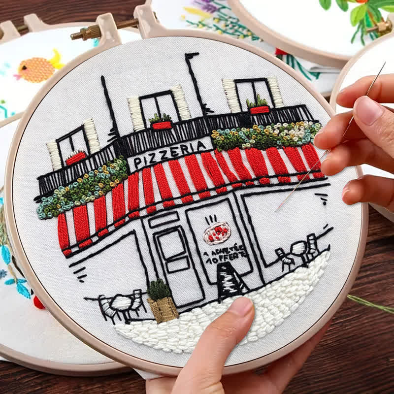 Rubbyoo Embroidery Kit - DIY Pizza Store - image 9