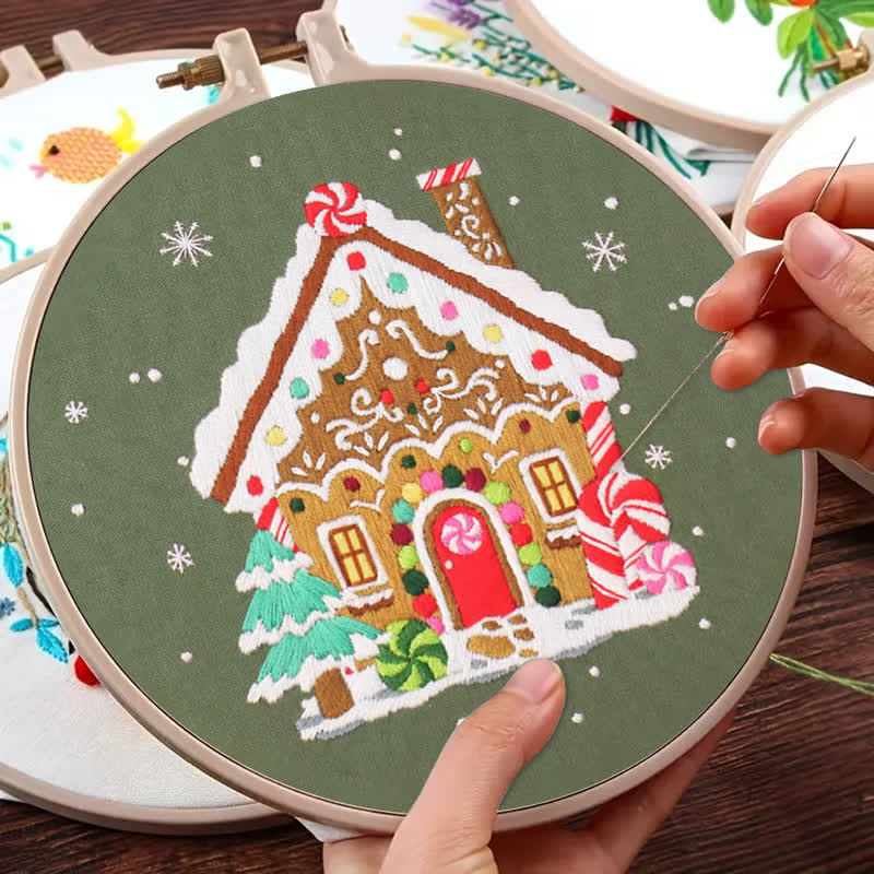 Rubbyoo Embroidery Kit - Nordic Gingerbread House - image 2