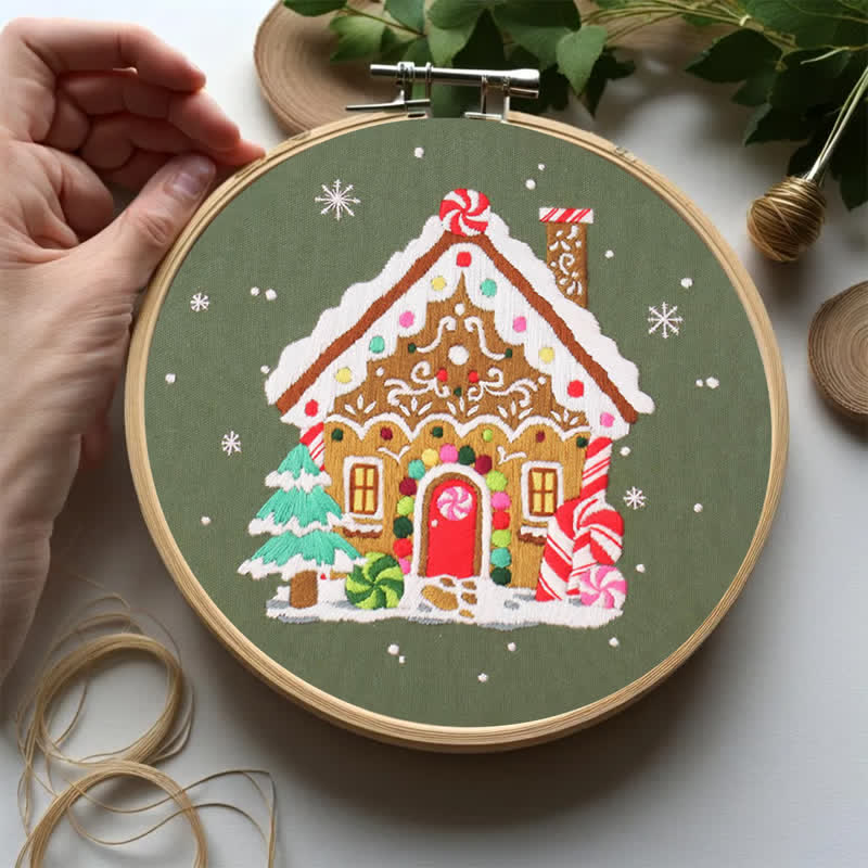 Rubbyoo Embroidery Kit - Nordic Gingerbread House - image 4