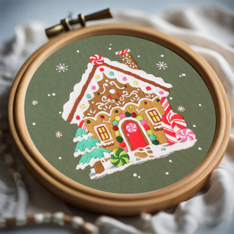 Rubbyoo Embroidery Kit - Nordic Gingerbread House - image 1