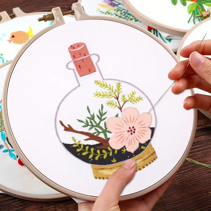Rubbyoo Embroidery Kit - Terrarium Plants - image 1