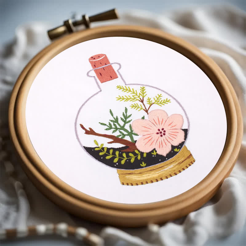 Rubbyoo Embroidery Kit - Terrarium Plants - image 2
