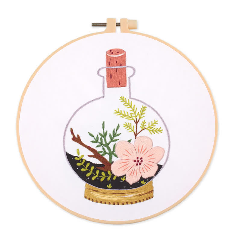 Rubbyoo Embroidery Kit - Terrarium Plants - image 0