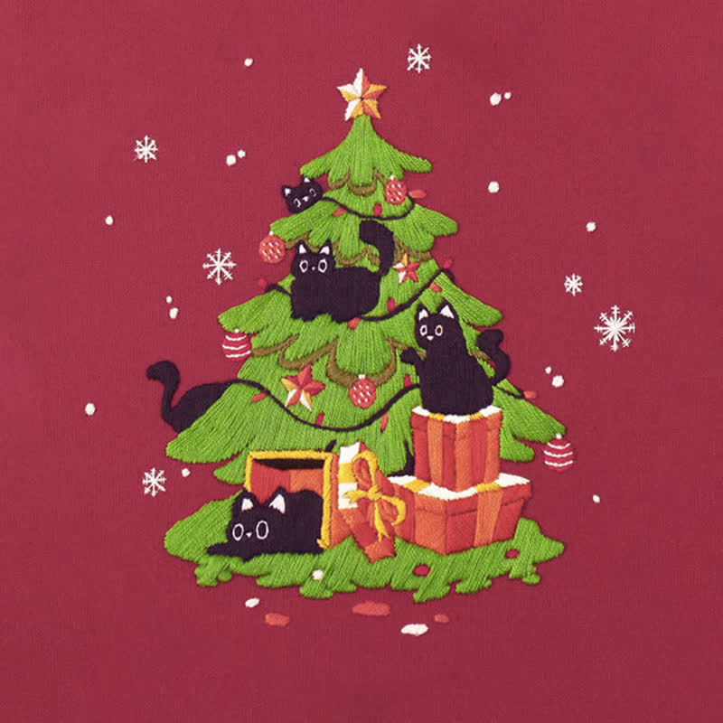 Rubbyoo Embroidery Kit - Black Cat Christmas Kittens - image 9