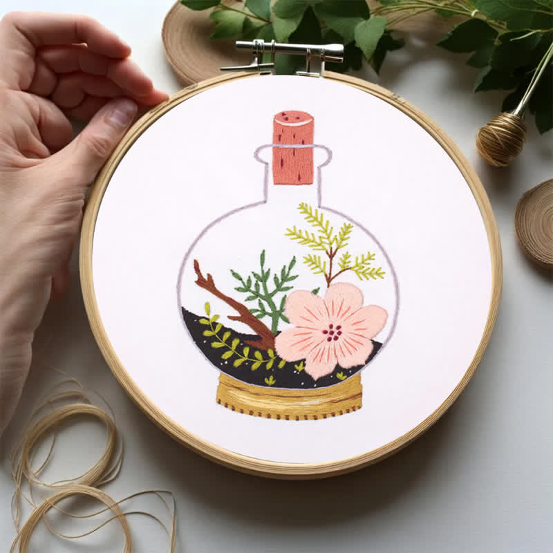 Rubbyoo Embroidery Kit - Terrarium Plants - image 3